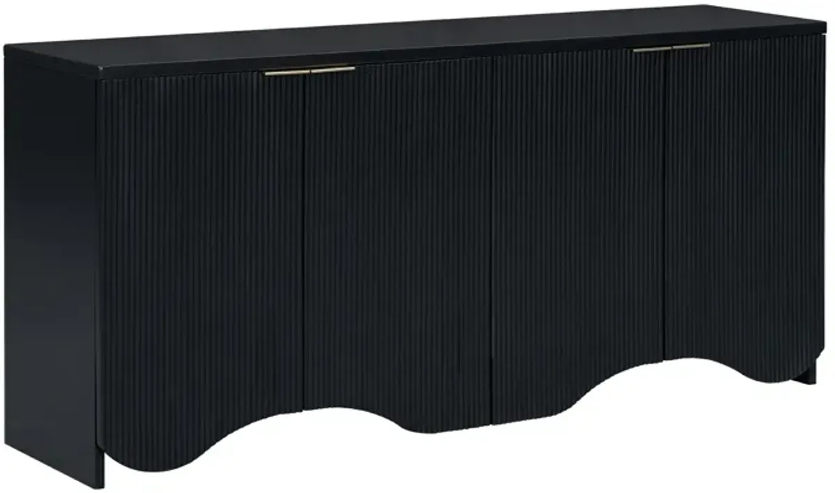 Merax Bottom Wavy Design Storage Cabinet