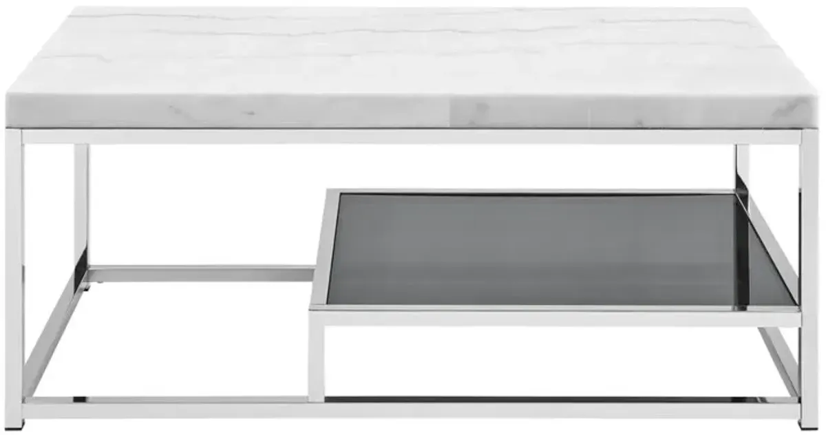 Aston White Marble Top Cocktail Table