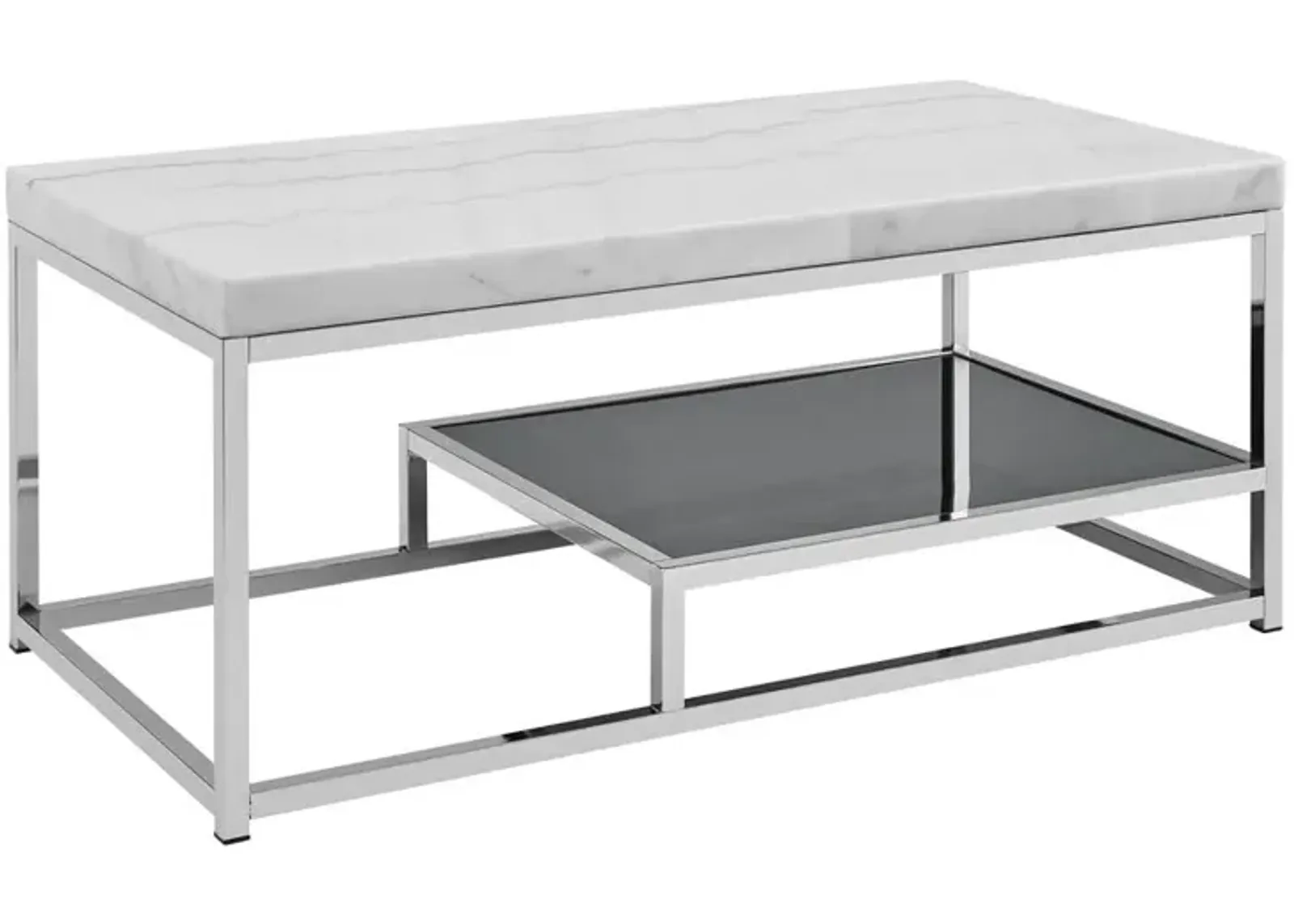 Aston White Marble Top Cocktail Table