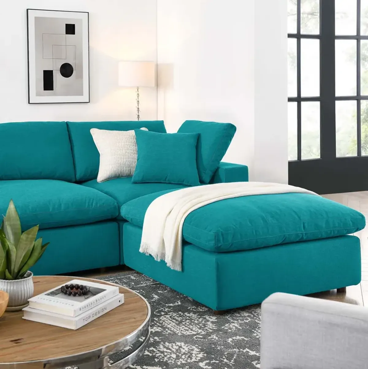 Commix Down Filled Overstuffed 7-Piece Sectional Sofa