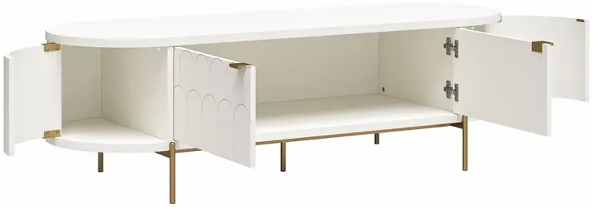 Anastasia Modern Scalloped Oval TV Stand for TVs up to 65"