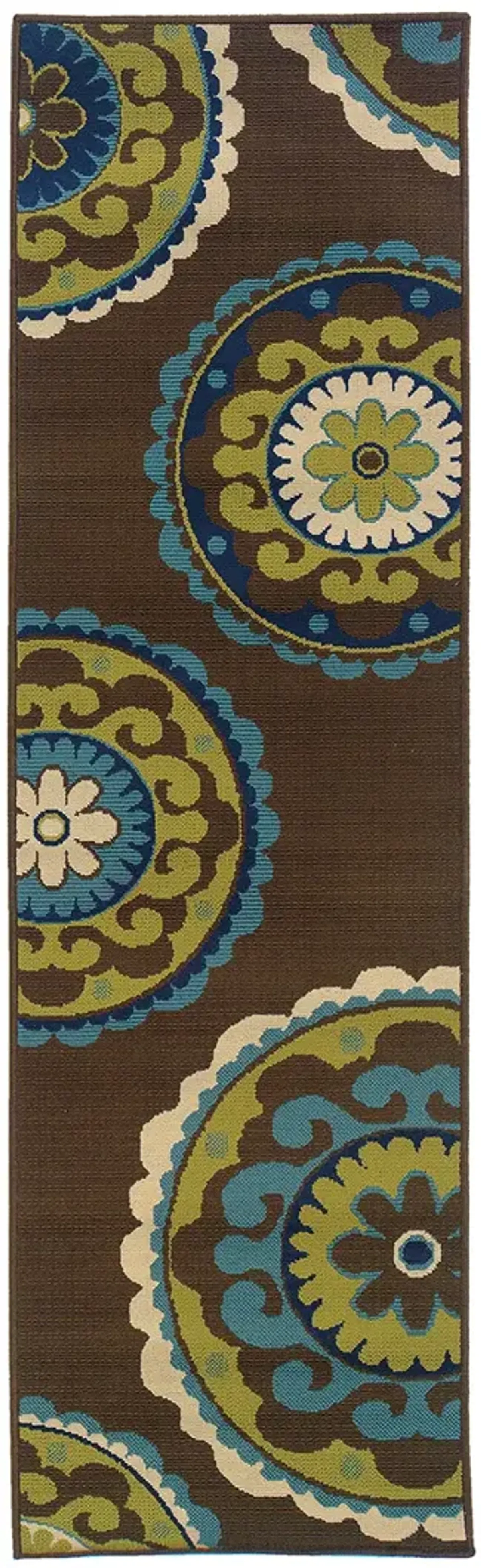 Caspian 2'3" x 7'6" Brown Rug