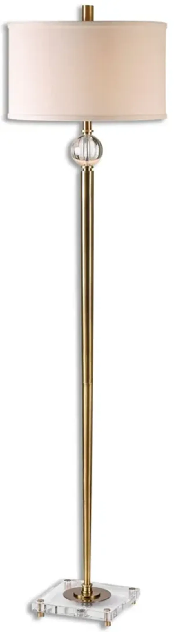 Uttermost Mesita Brass Floor Lamp