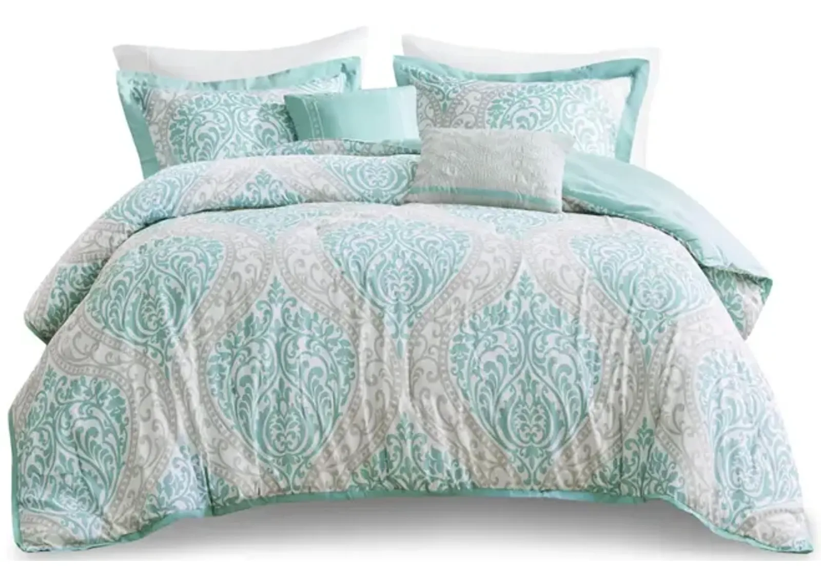 Gracie Mills Nichole Chic Damask Print Comforter Set