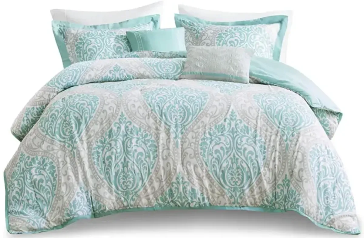 Gracie Mills Nichole Chic Damask Print Comforter Set