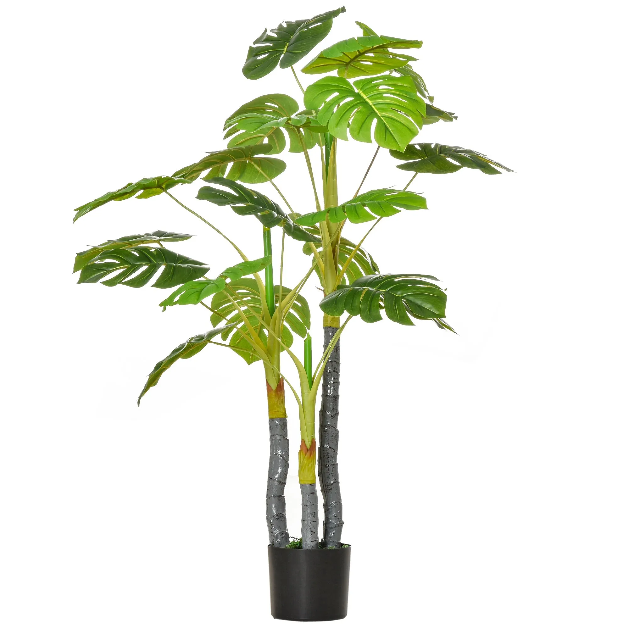 Indoor/Outdoor Green: 4ft Artificial Monstera Tree in Nursery Pot