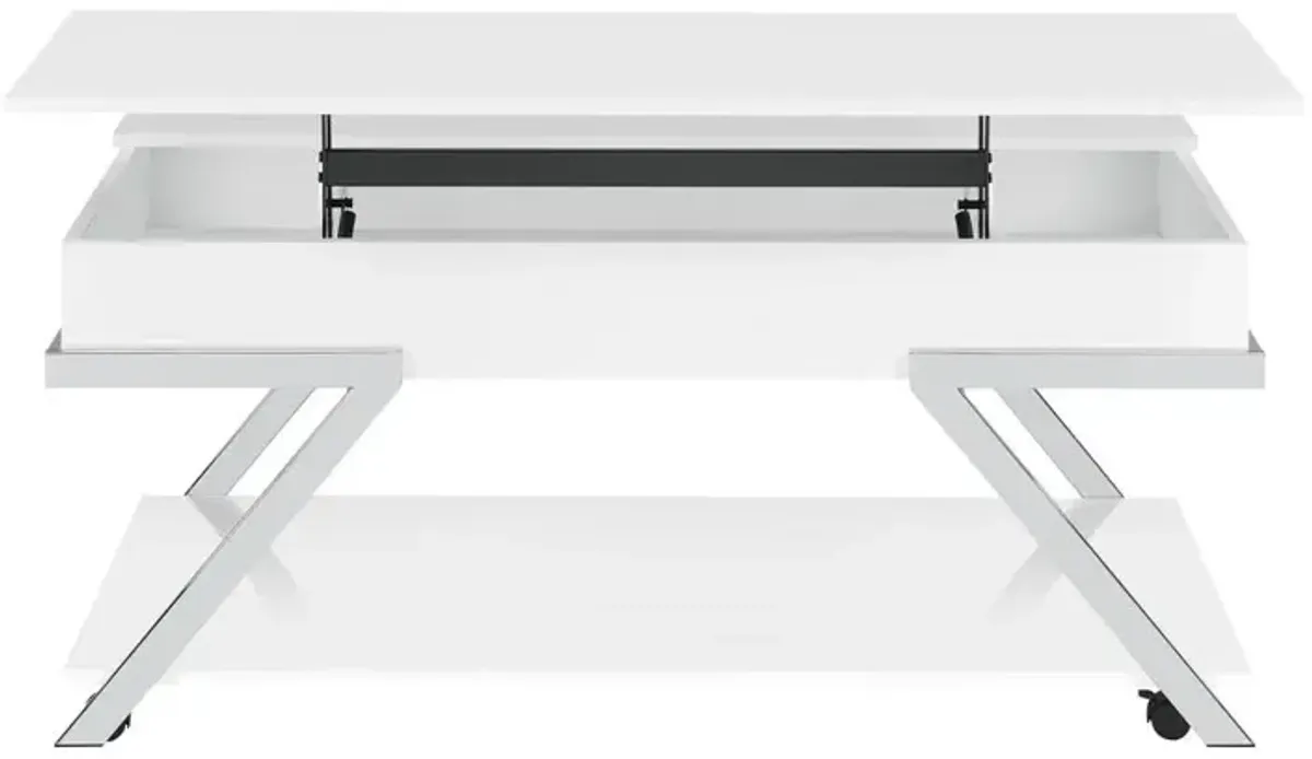 Zena Lift-Top Cocktail Table w/Casters