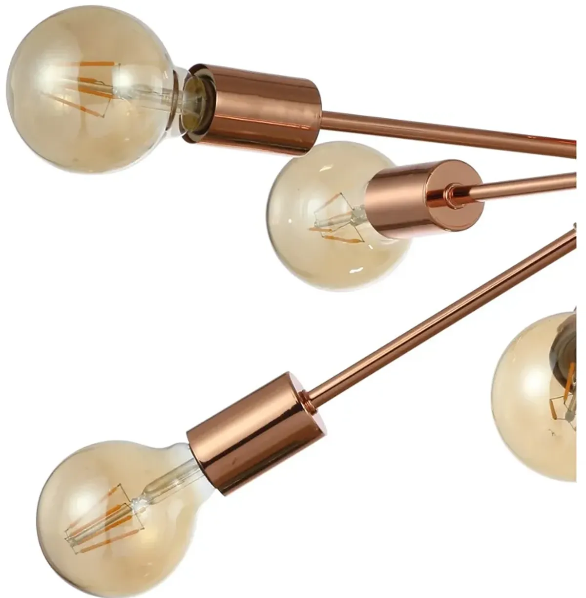 Copper 8-Light Sputnik Metal LED Flush-Mount