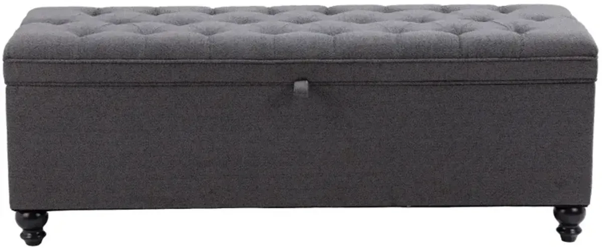 Halifax Storage Bench Gravel Gray