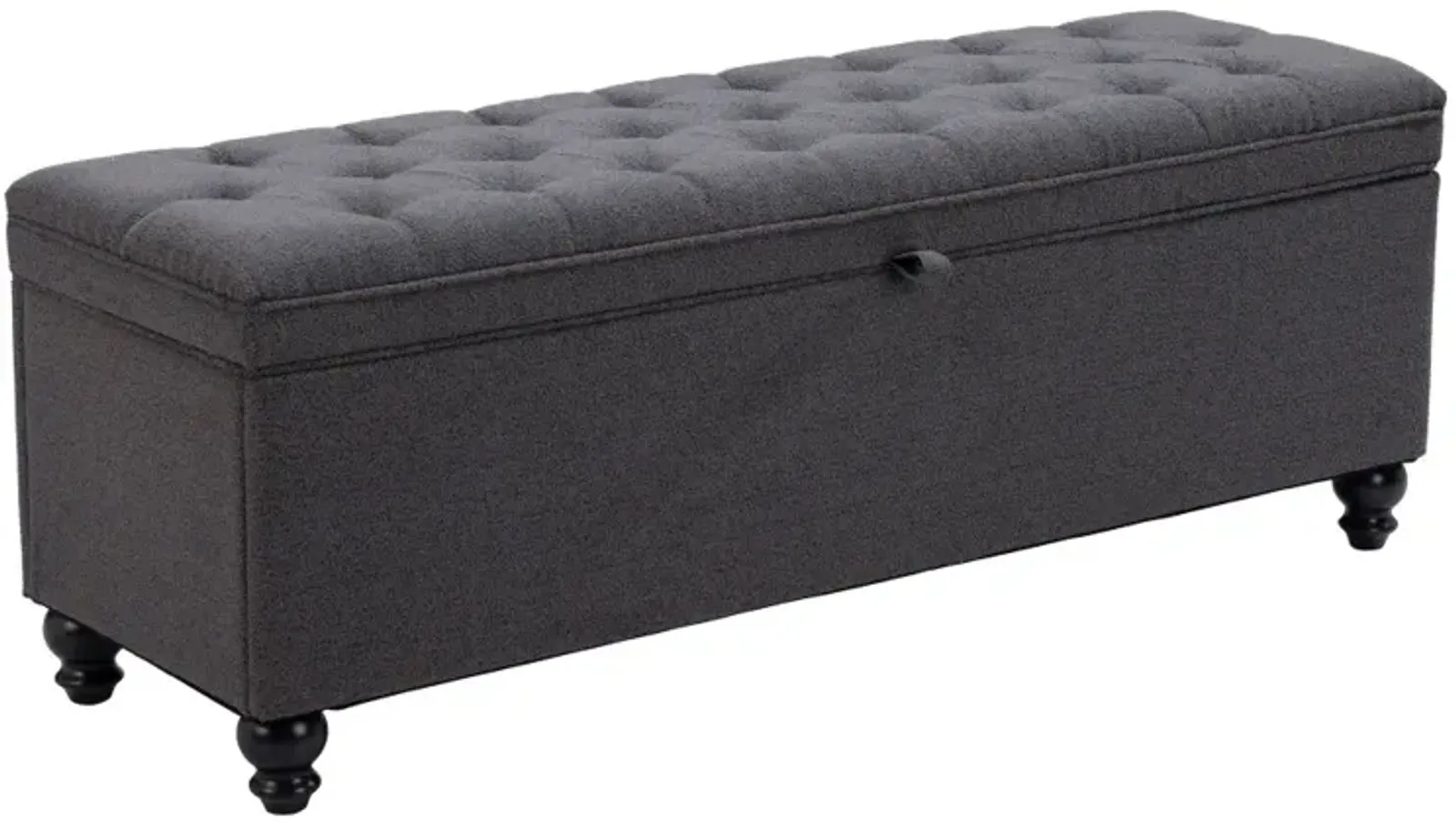 Halifax Storage Bench Gravel Gray