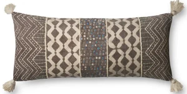 P0607 Grey/Multi 13"x35" Poly Pillow