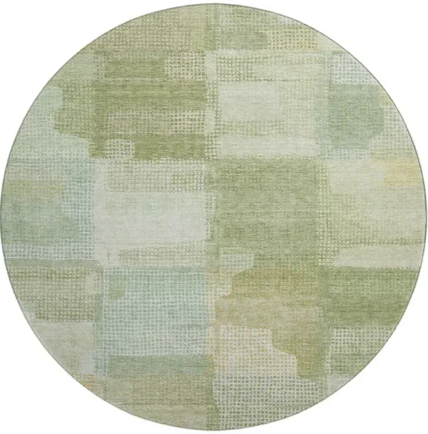 Ravenna RN10 Green 8' Round Rug