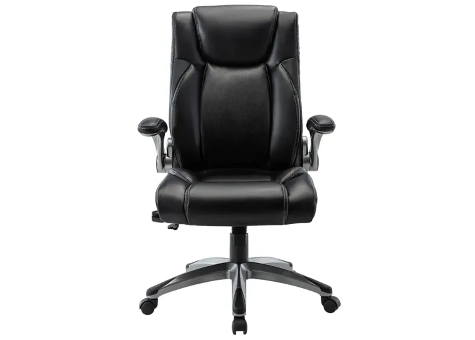 Ergonomic Executive Office Chair, High Back Computer Desk Chair With Flip-Up Armrests