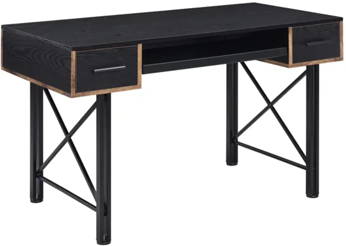 ACME Settea Computer Desk, Black Finish