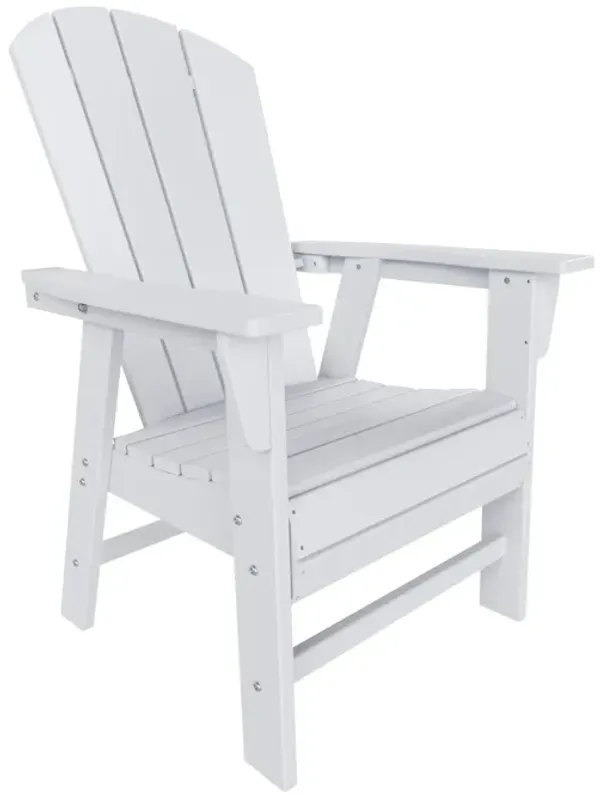 WestinTrends Malibu Outdoor Patio HDPE Plastic Adirondack Dining Chair