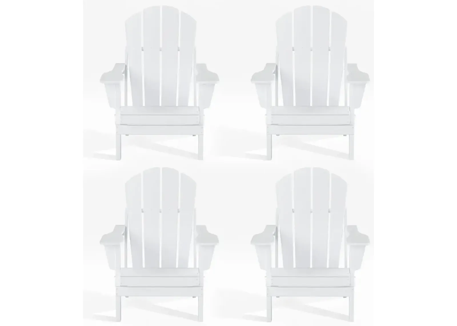 WestinTrends Outdoor Patio Folding Adirondack Chair (Set of 4)