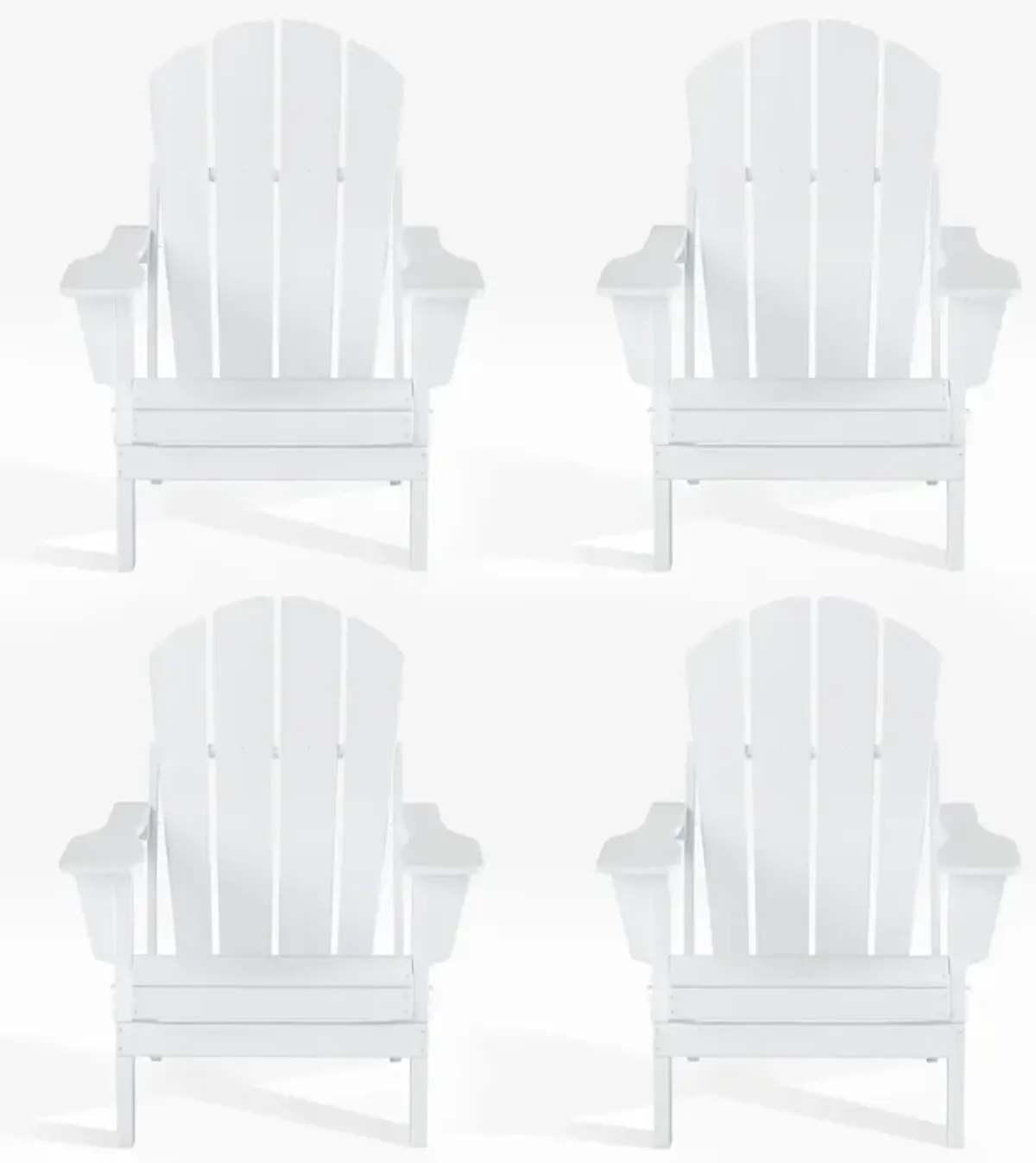 WestinTrends Outdoor Patio Folding Adirondack Chair (Set of 4)