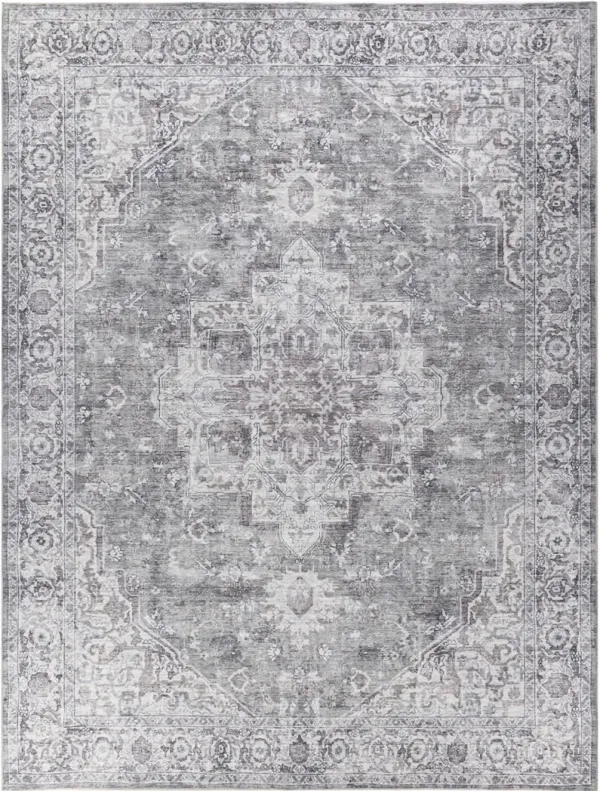 Machine Washable Series 1 SR101 Ivory/Gray 10' x 14' Rug