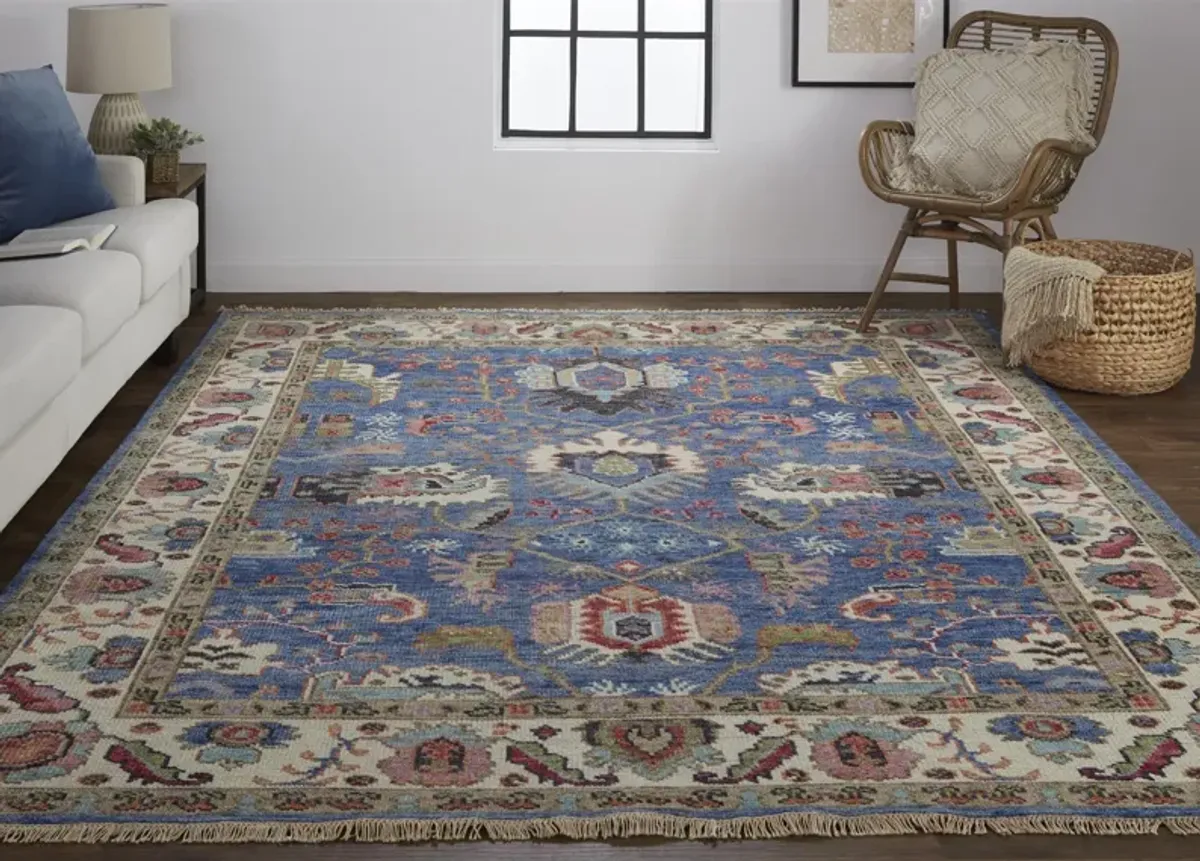 Beall 6708F Blue/Red 2' x 3' Rug