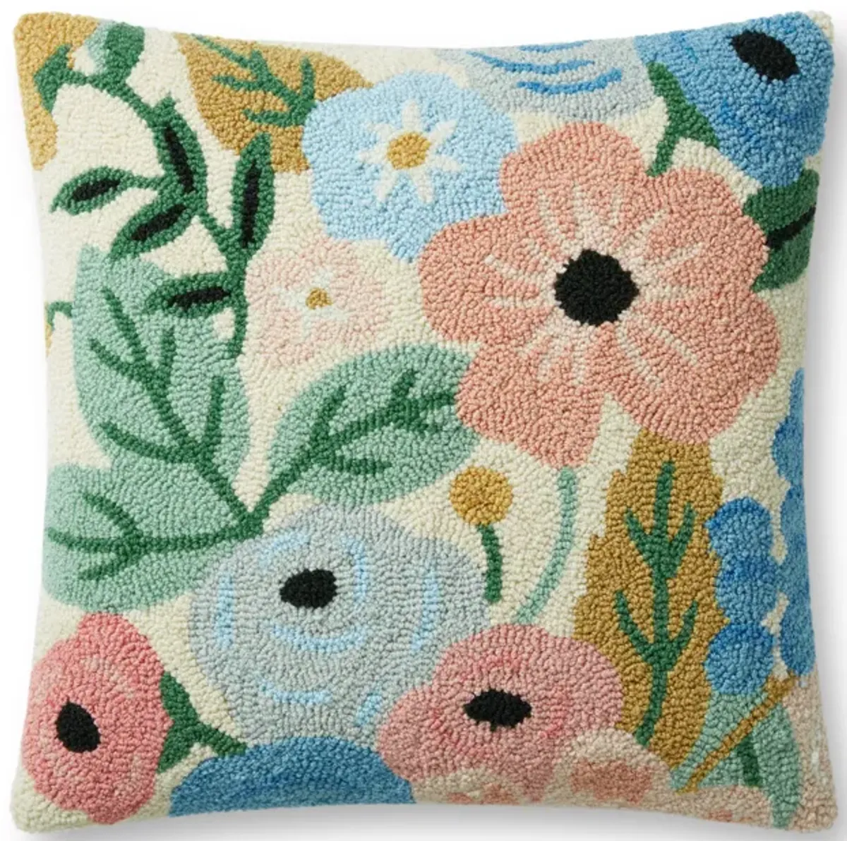 GARDEN Party Prp0032 Cream/Multi 22''x22'' Down Pillow