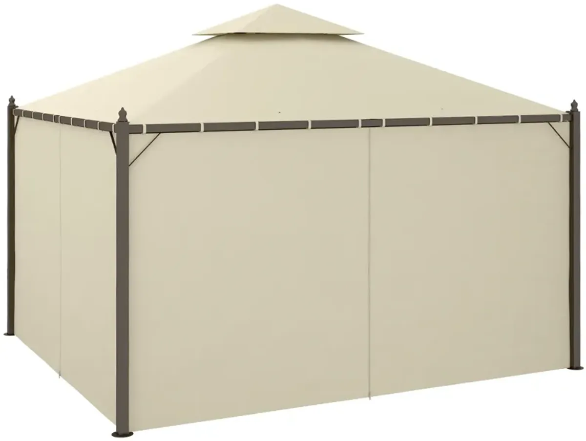 Gazebo Double-tier 10ft�12ft Shelter Shade Awning Canopy Patio Curtain Outdoor