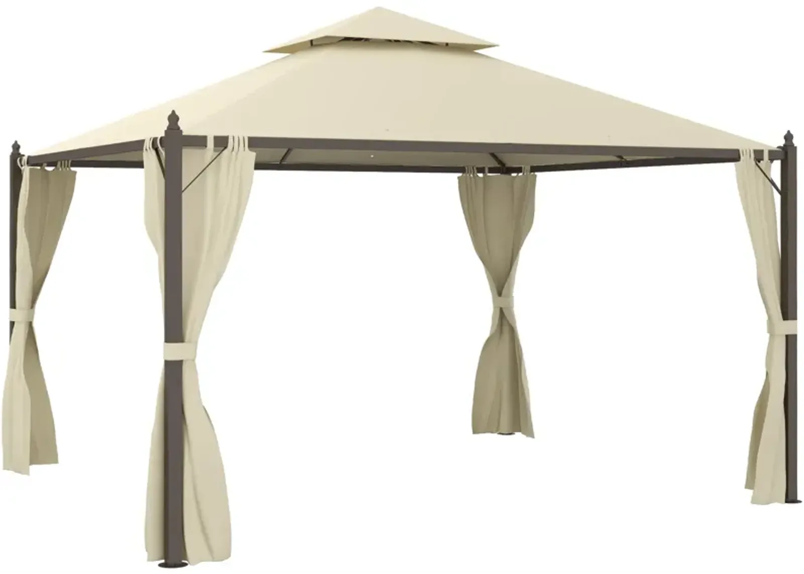 Gazebo Double-tier 10ft�12ft Shelter Shade Awning Canopy Patio Curtain Outdoor