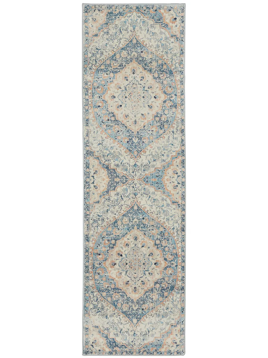 Xanadu 2'3" x 7'6" Blue Rug