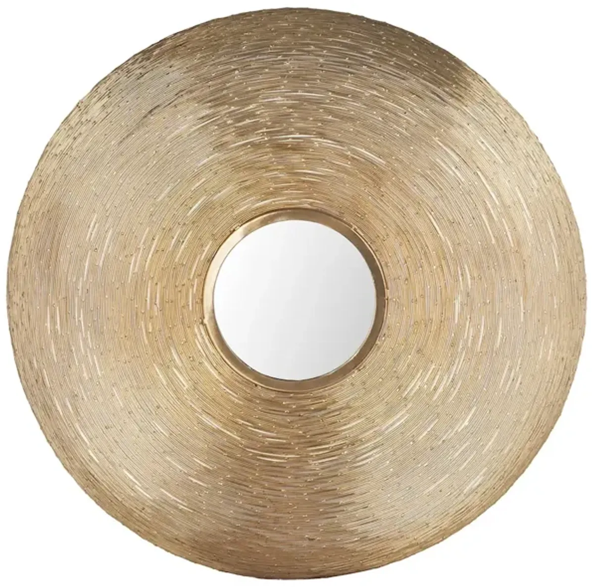 25" Metallic Gold Round Wall Mirror