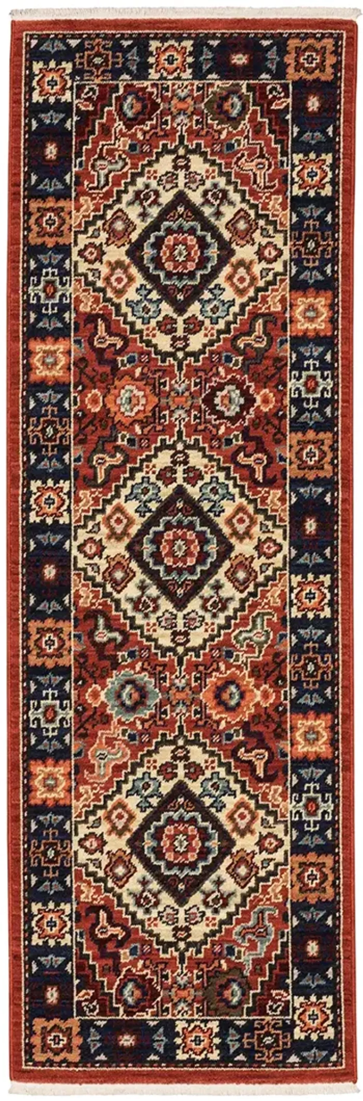 Lilihan 2'6" x 12' Red Rug