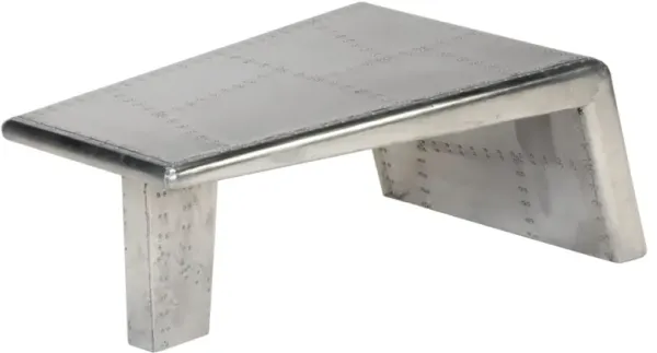 vidaXL Aviator Coffee Table Aluminium Vintage Aircraft Airman Style