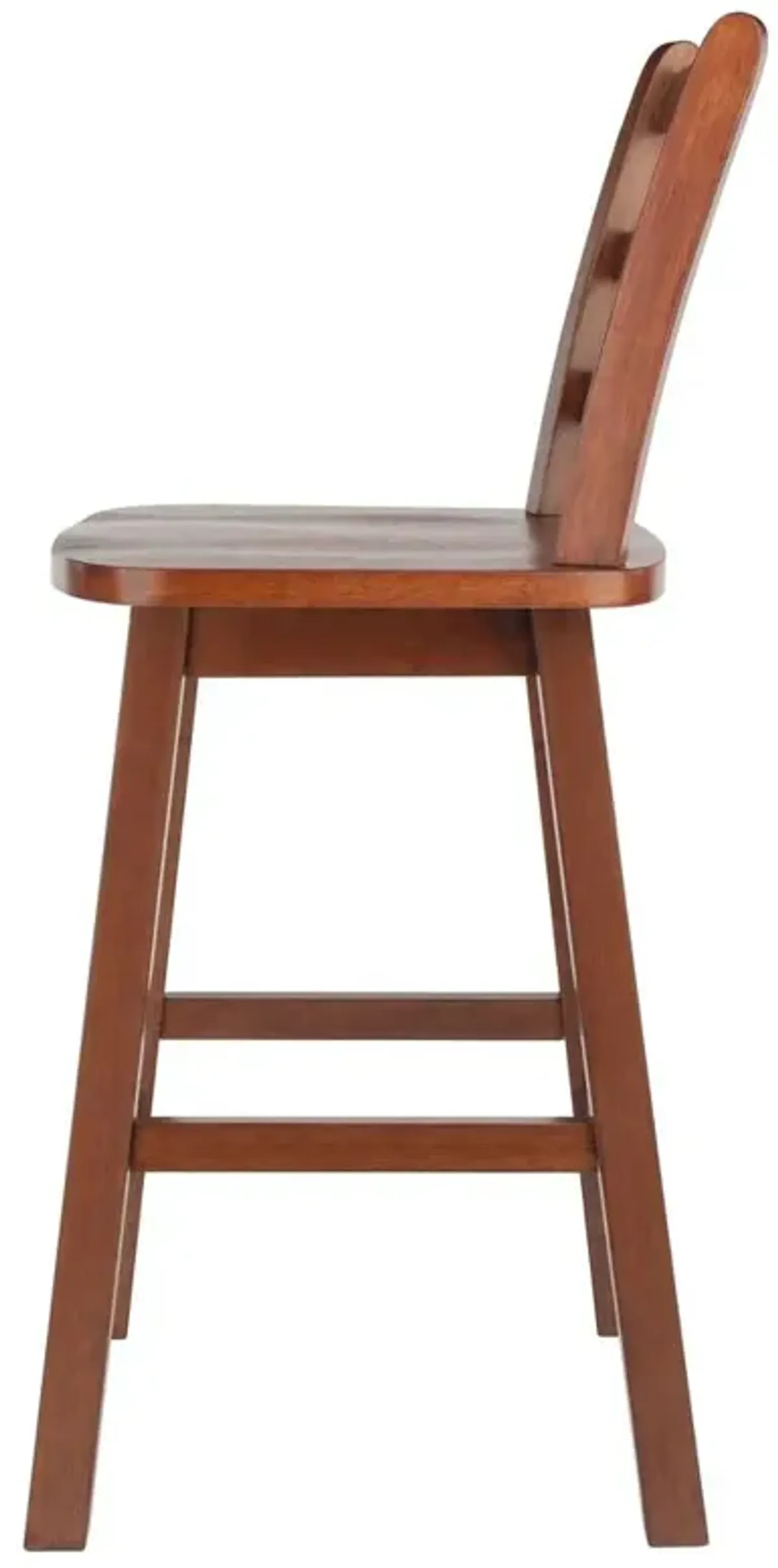 Scalera Ladder Back Swivel Seat Counter Stool, Walnut