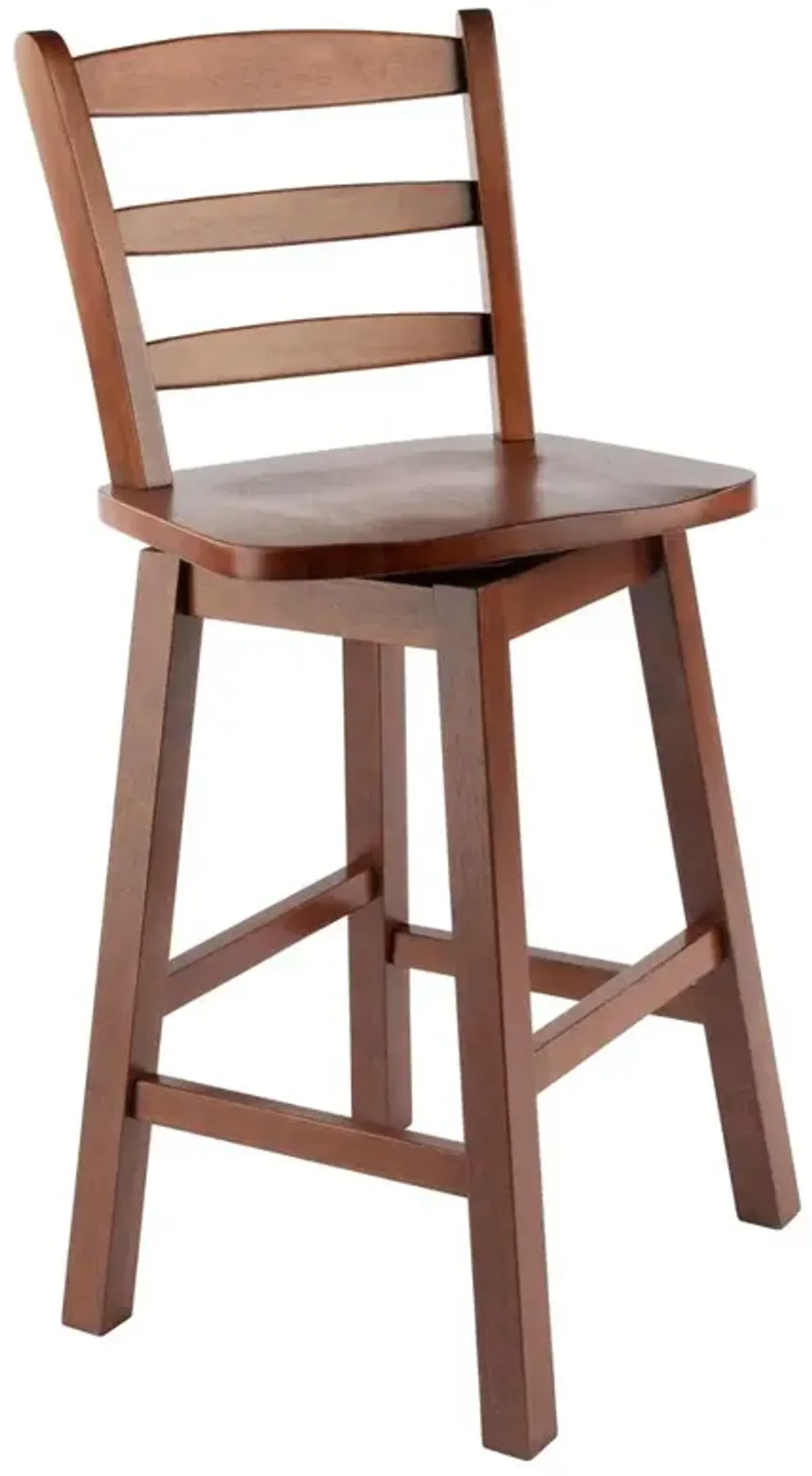 Scalera Ladder Back Swivel Seat Counter Stool, Walnut