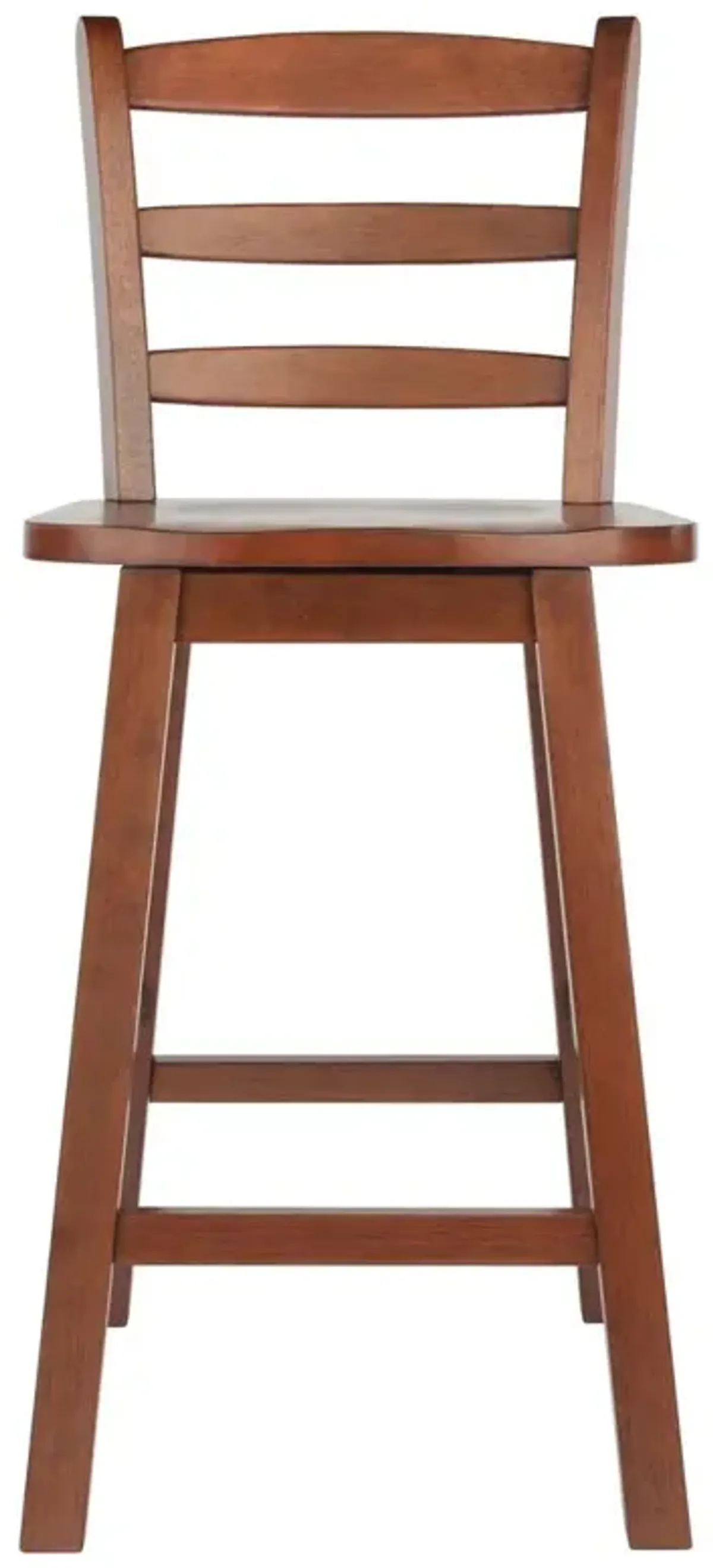 Scalera Ladder Back Swivel Seat Counter Stool, Walnut