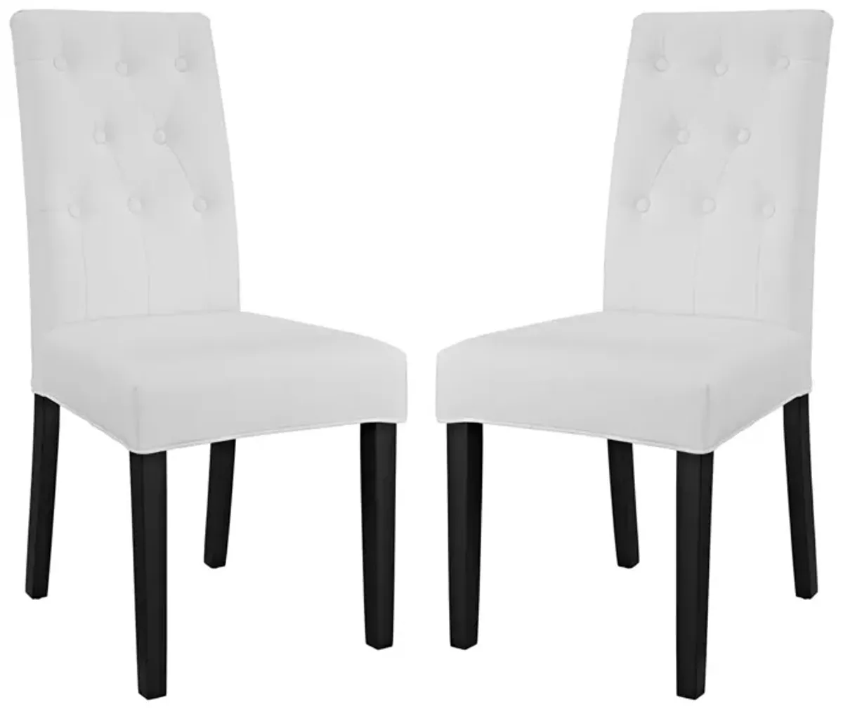 Confer Dining Side Chair Vinyl Set of 2