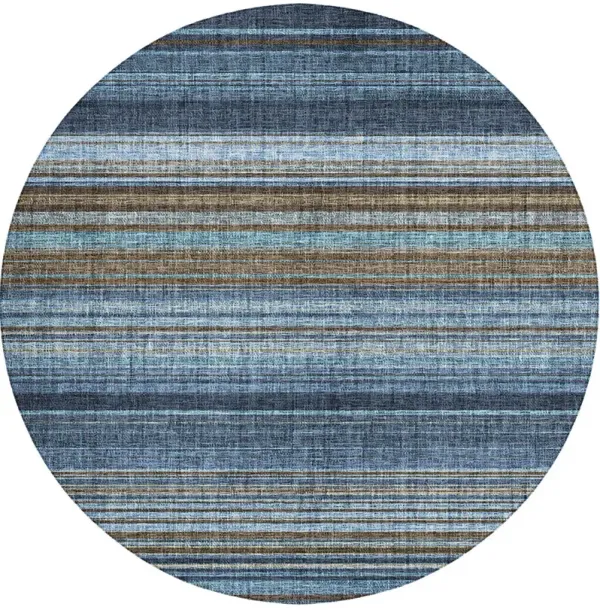 Portico PO2 Navy 8' Round Rug