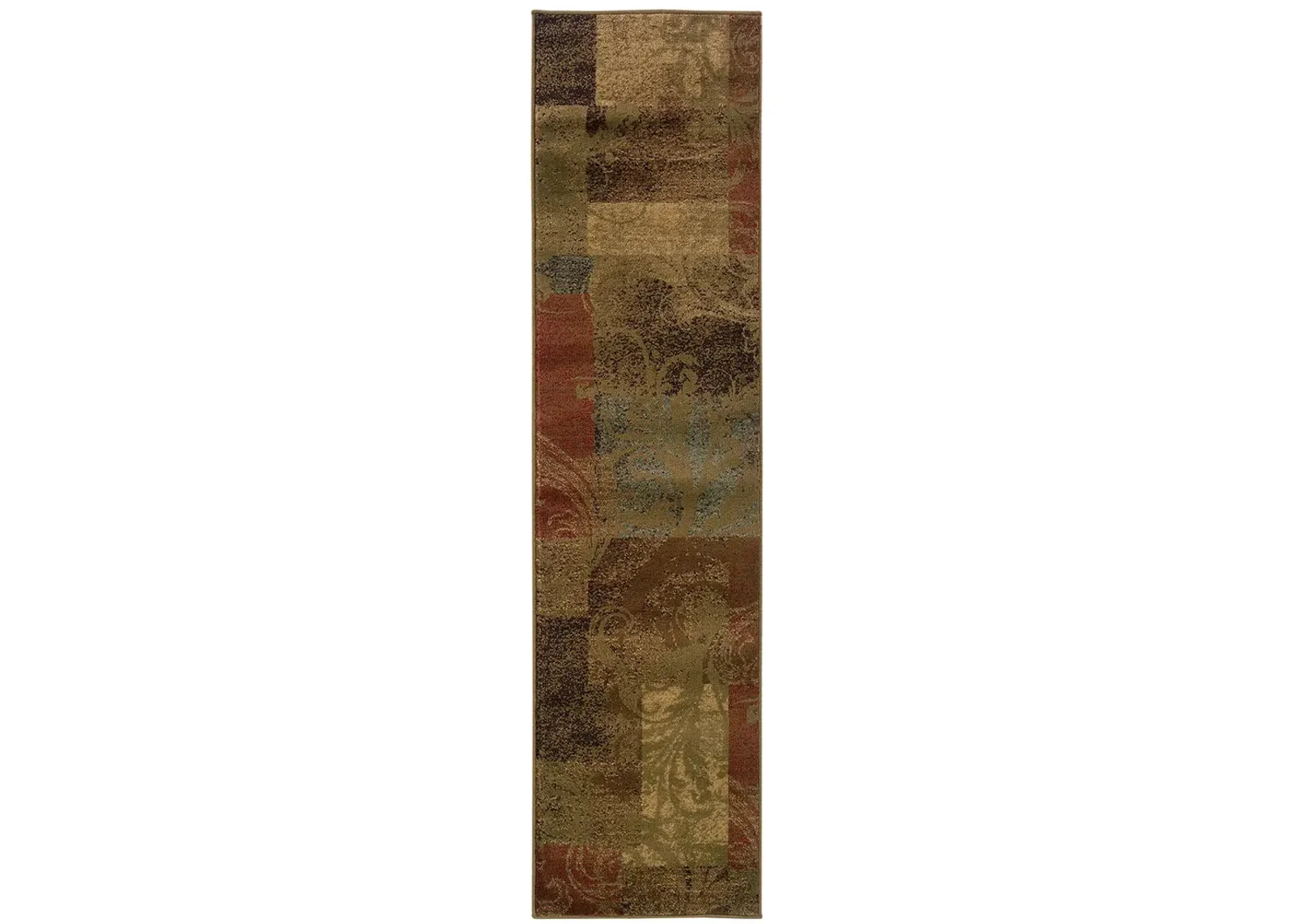 Hudson 1'10" x 7'6" Green Rug