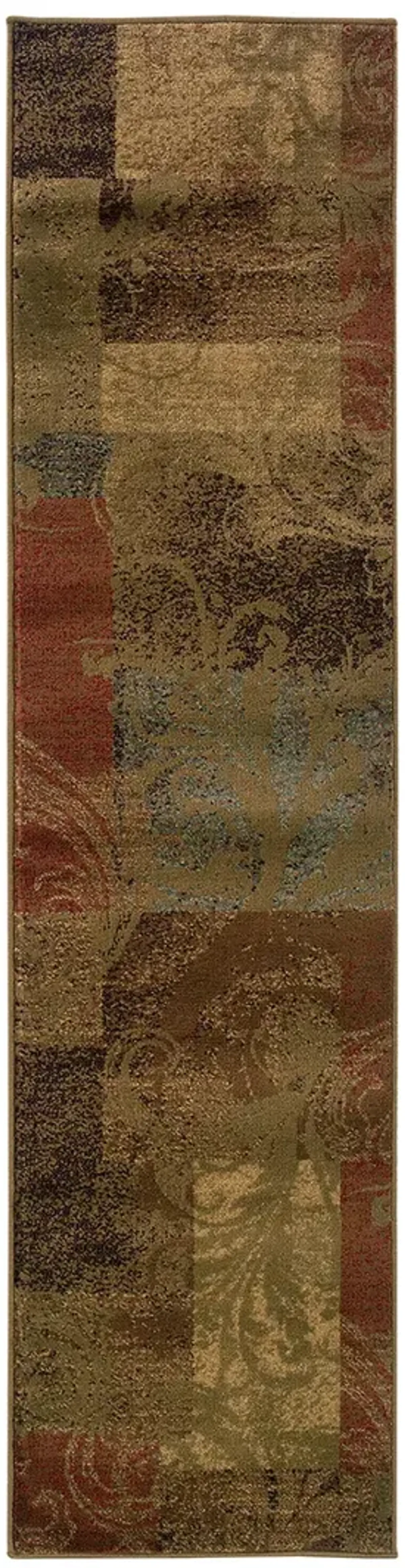 Hudson 1'10" x 7'6" Green Rug