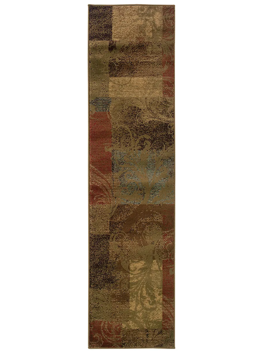 Hudson 1'10" x 7'6" Green Rug