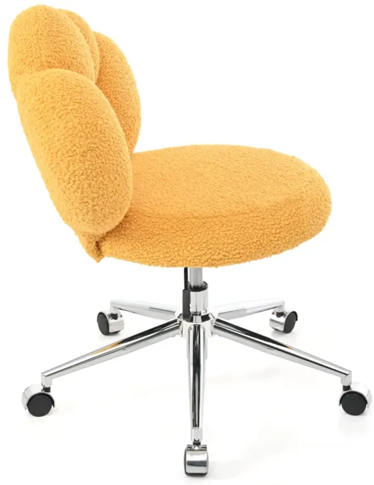 360 Swivel Height Adjustable, Swivel Chair, Teddy Fabric, Home Office Chair