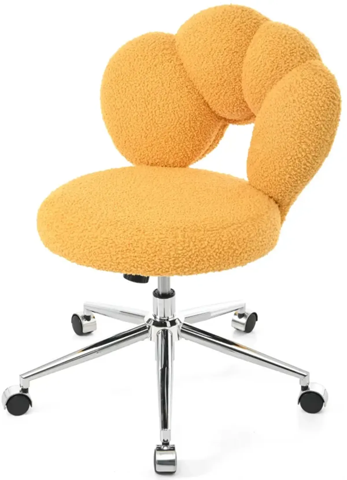 360 Swivel Height Adjustable, Swivel Chair, Teddy Fabric, Home Office Chair