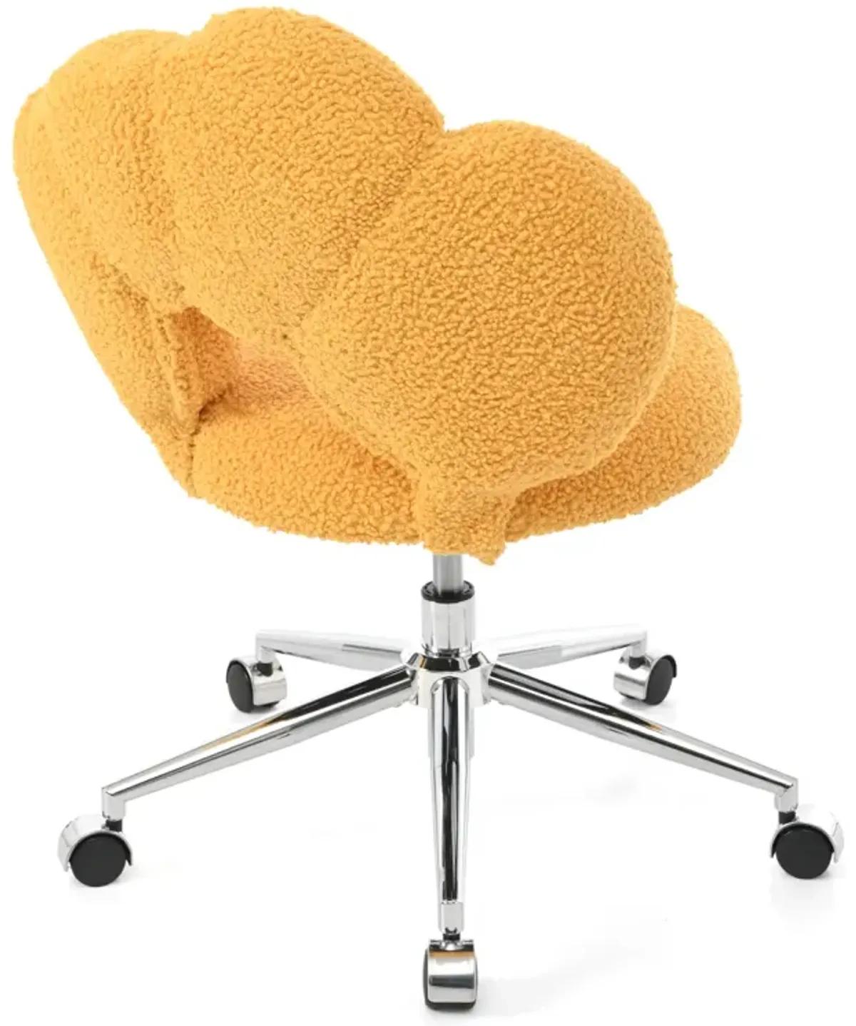 360 Swivel Height Adjustable, Swivel Chair, Teddy Fabric, Home Office Chair