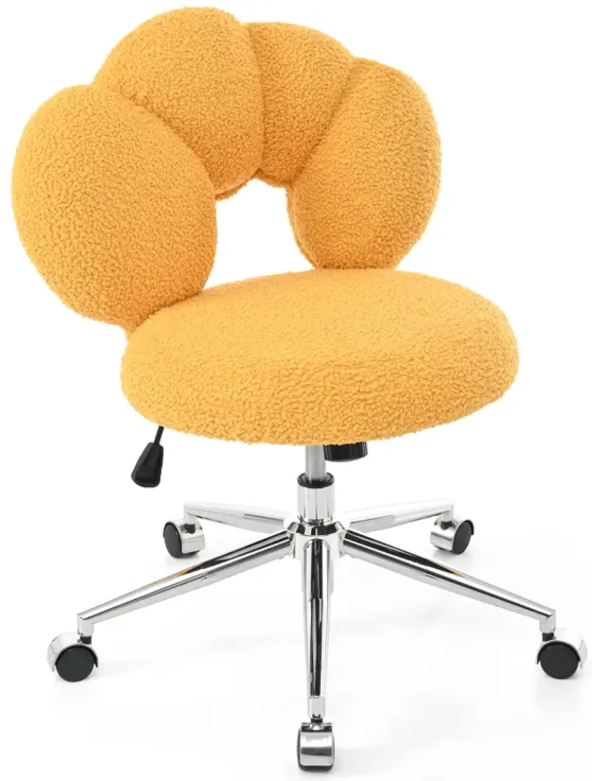 360 Swivel Height Adjustable, Swivel Chair, Teddy Fabric, Home Office Chair