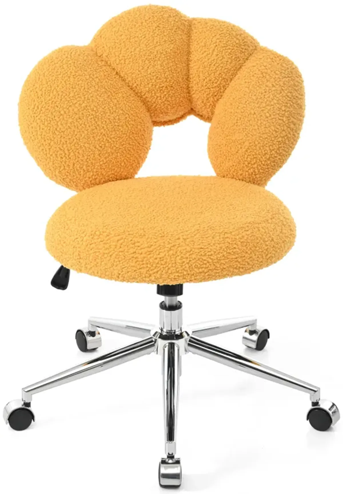 360 Swivel Height Adjustable, Swivel Chair, Teddy Fabric, Home Office Chair