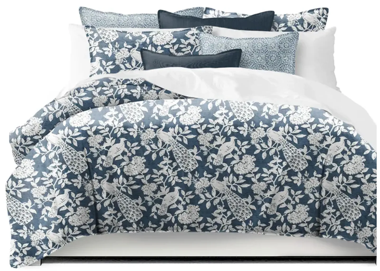 6ix Tailors Fine Linens Lark Navy Duvet Cover Set