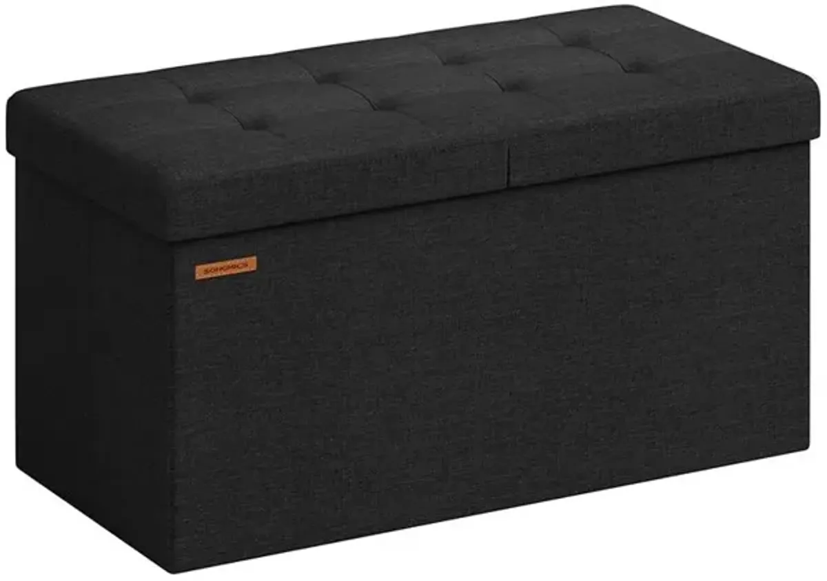 21.1-Gal Storage Ottoman Bench - Folding Storage Chest with Flip-Up Lid and Padded Seat