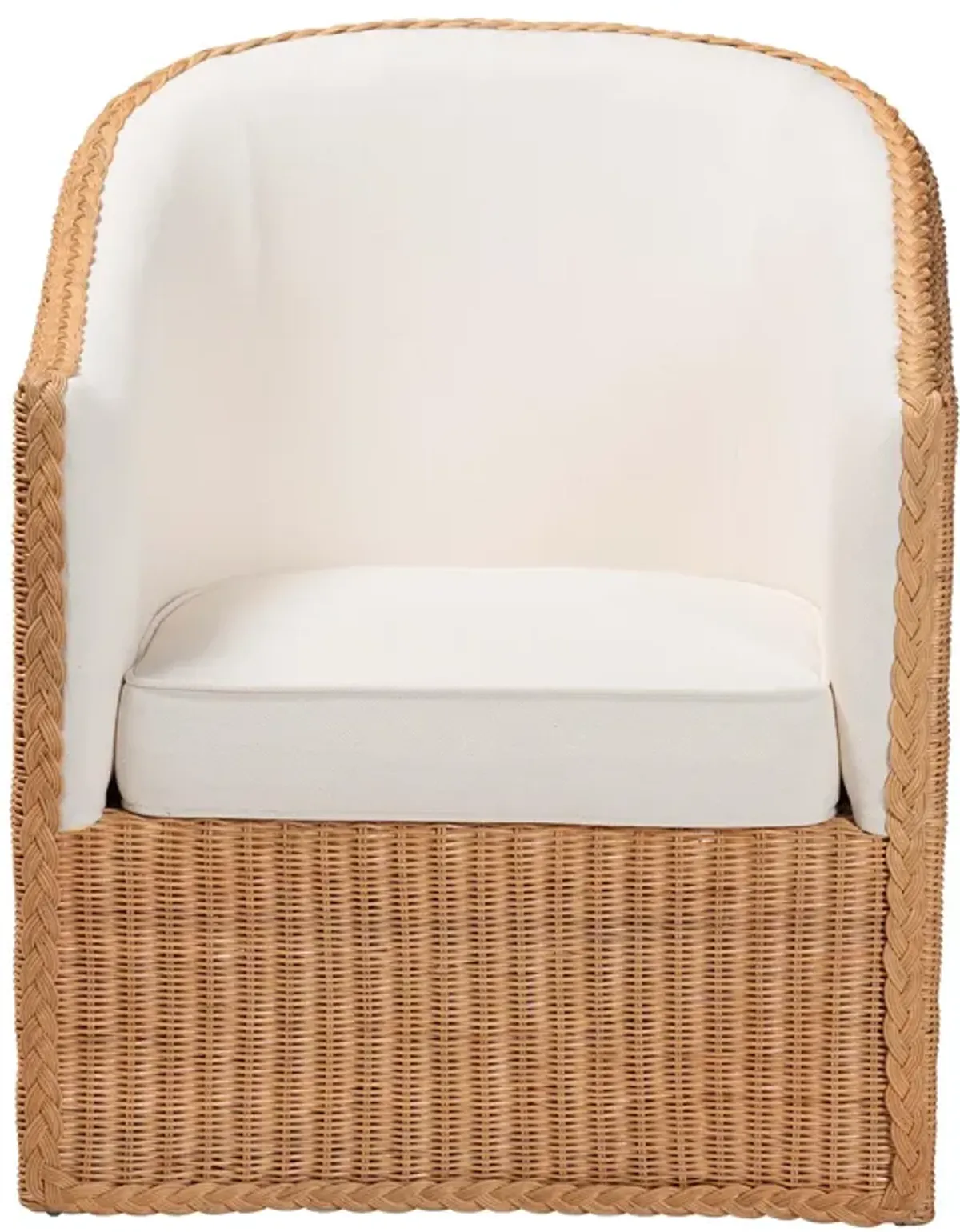 bali & pari Tessa Bohemian Light Honey Rattan Arm Chair