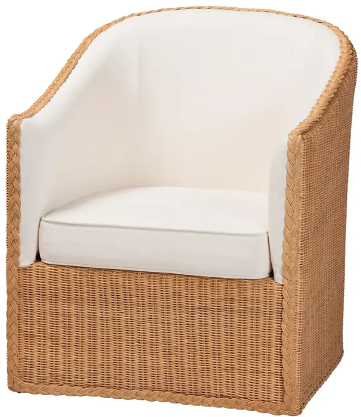 bali & pari Tessa Bohemian Light Honey Rattan Arm Chair