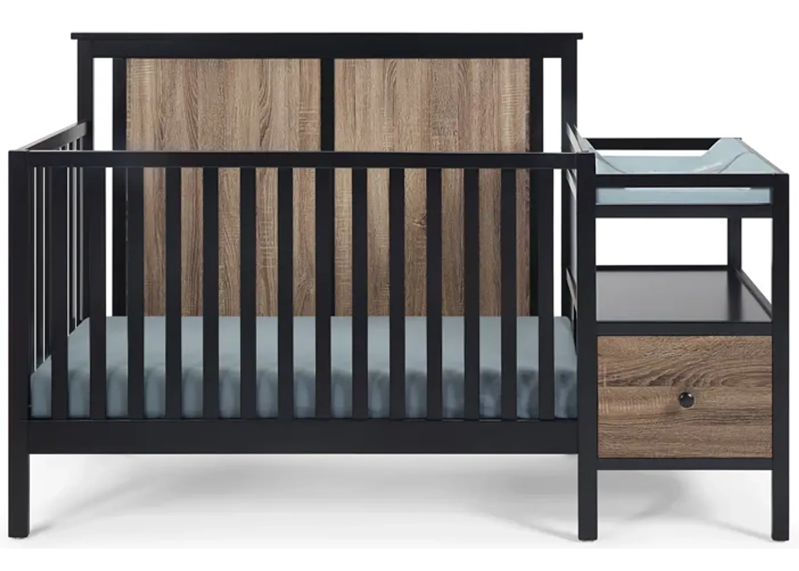 Suite Bebe Connelly 4-in-1 Crib and Changer Combo Black/Vintage Walnut