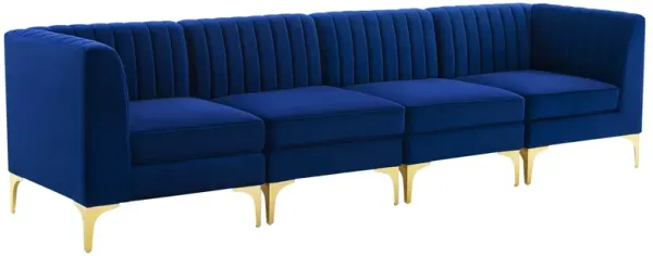 Triumph Channel Tufted Performance Velvet 4-Seater Sofa