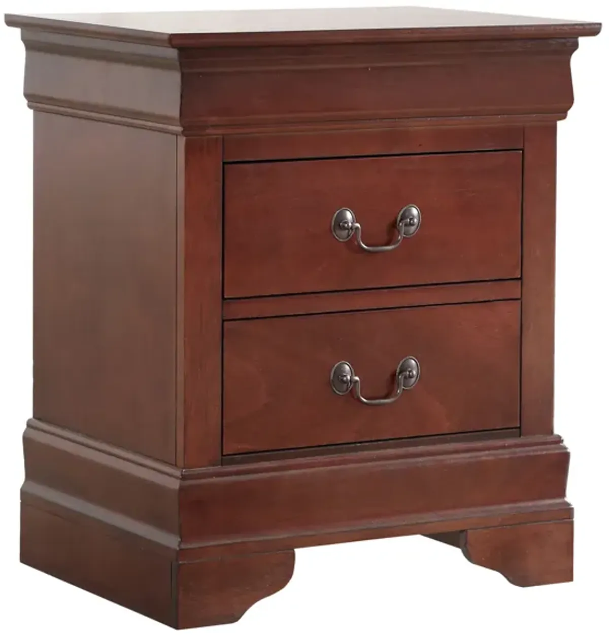 Louis Philippe 2-Drawer Nightstand (24 in. H X 21 in. W X 16 in. D)